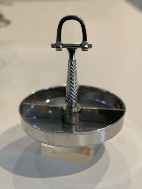 Ralph Lauren Silver Divided Round Serving Dish